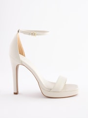Bone White Signature Leather Platform Sandals - Image 4 of 8