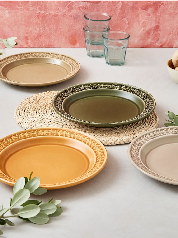 Portmeirion Green Botanic Garden Set of 4 Harmony Dinner Plates - Image 2 of 4
