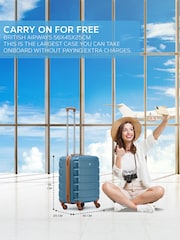Flight Knight 56x45x25cm EasyJet Overhead 4 Wheel ABS Hard Case Cabin Carry On Hand Luggage - Image 2 of 7