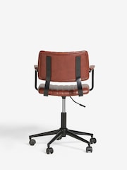 Faux Leather Tan Brown Aiden Office Chair - Image 5 of 8