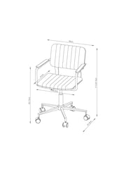 Faux Leather Tan Brown Aiden Office Chair - Image 8 of 8