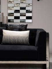 Fifty Five South Natural/Black Linen Cushion - Image 2 of 4