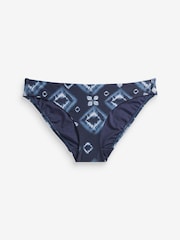 Granatowy we wzory azteckie - Tummy Control Bikini Bottoms - Image 5 of 5