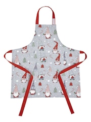 Catherine Lansfield Red Christmas Gnomes Cotton 100% Cotton Apron - Image 1 of 2