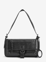 Black Utility Shoulder Baguette Bag - Image 1 of 5
