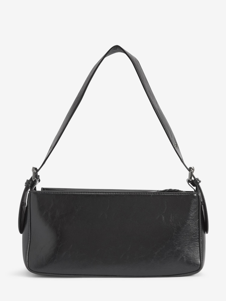 Black Utility Shoulder Baguette Bag - Image 2 of 5 Black Utility Shoulder Baguette Bag - Image 2 of 5