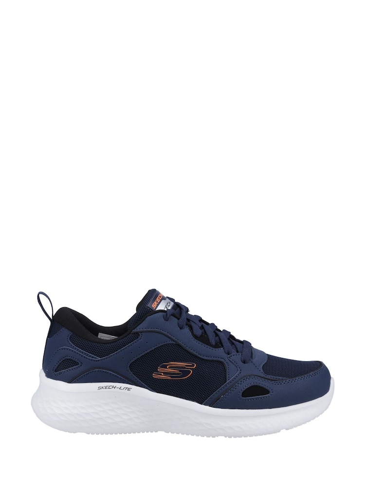 Skechers Blue Sunfair Trekking Low Cut Mens Trail Running Trainers - Image 1 of 6