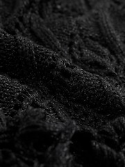 Black Sparkle Crochet Fringed Waistcoat - Image 5 of 5