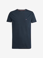 Темно-синий - Tommy Hilfiger Slim Fit Core Stretch Crew Neck T-Shirt - Image 4 of 4