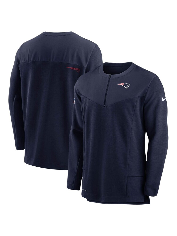Nike Blue NFL Fanatics New England Patriots Coaches Quarter Zip Jacket - Image 1 of 3