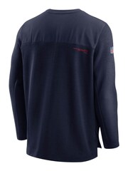 Nike Blue NFL Fanatics New England Patriots Coaches Quarter Zip Jacket - Image 3 of 3