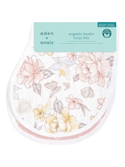 aden + anais Pink Burpy Organic Cotton Muslin Bibs 2 Pack - Image 3 of 6