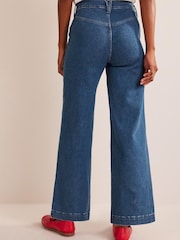 Boden Blue High Rise Smart Wide Leg Jeans - Image 2 of 5