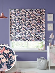 Cath Kidston Blue Kids Unicorn Made To Measure Roman 100% Cotton Blinds - Image 1 of 6