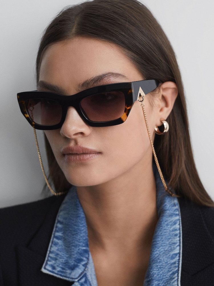 Missoni Eyewear Removable Chain Cat Eye Sunglasses - Image 2 of 4