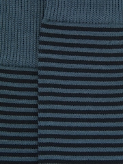 Reiss Airforce Blue/ Navy Mario Stripe Socks - Image 3 of 3