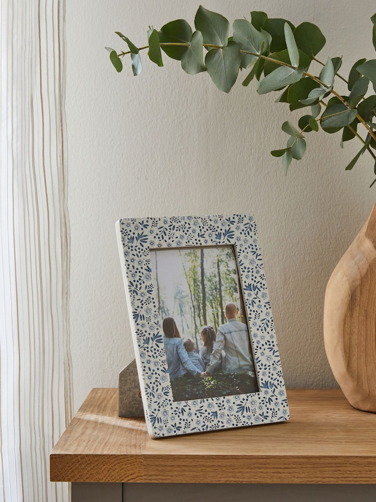 Blue Ditsy Photo Frame - Image 1 of 5