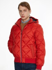 Tommy Hilfiger Red Diamond Quilted Jacket - Image 1 of 7
