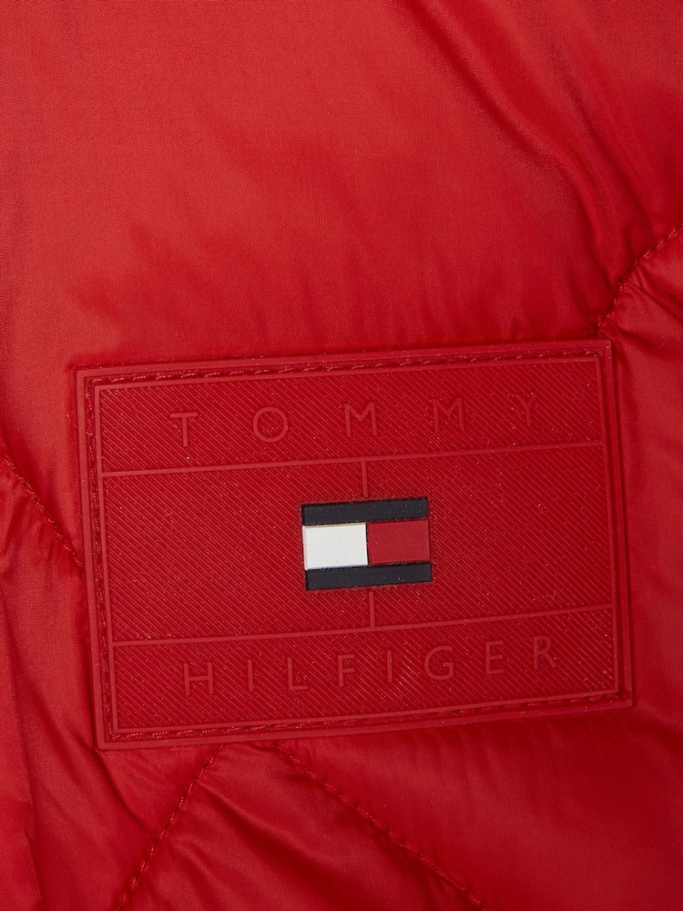 Tommy Hilfiger Red Diamond Quilted Jacket - Image 7 of 7