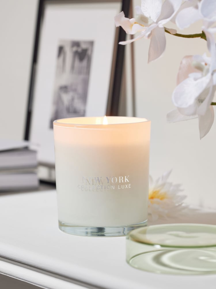 Jasmine & Orange Blossom Collection Luxe New York Single Wick Scented Candle - Image 2 of 4