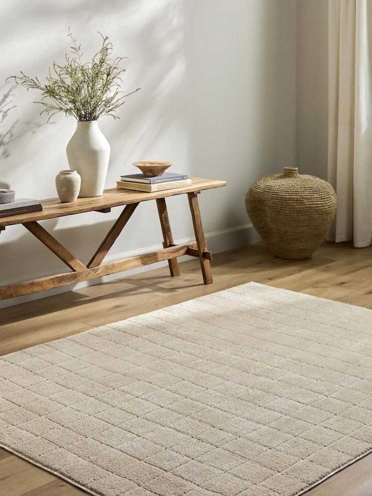 LIVABLISS Beige Cascade Textured Modern High Pile Rug - Image 1 of 6