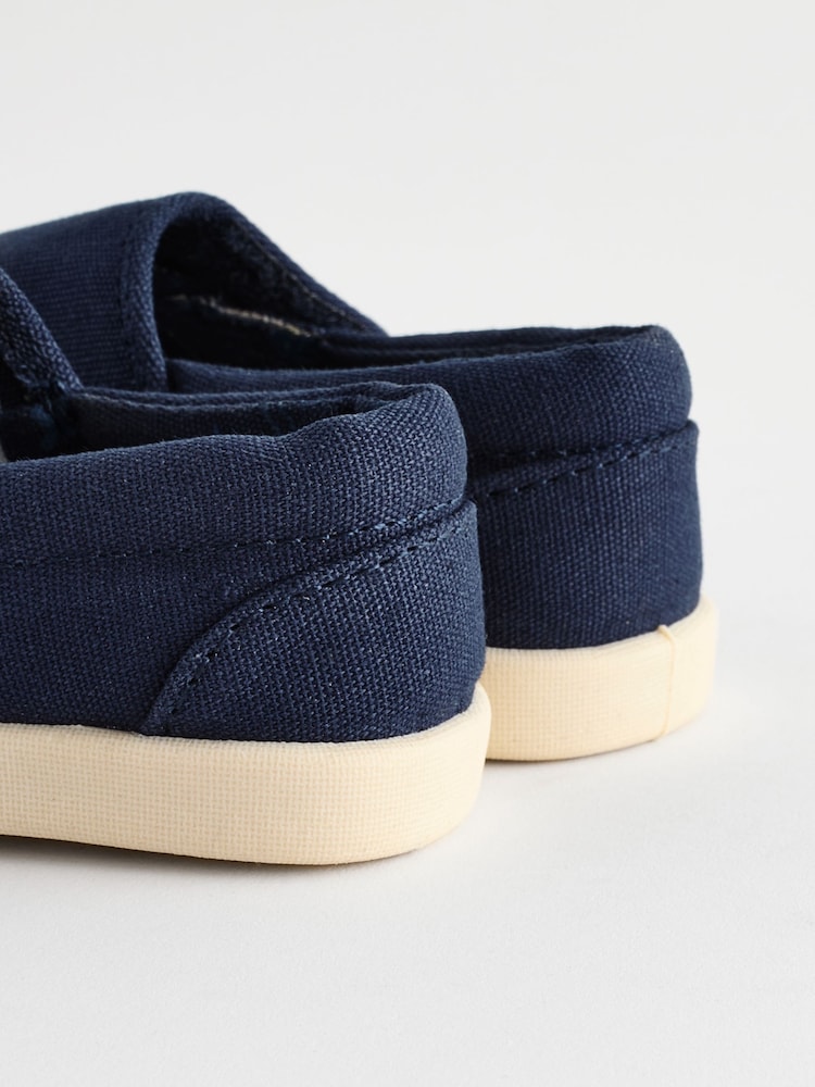 Navy Blue Touch Fastening Espadrille Shoes - Image 5 of 6