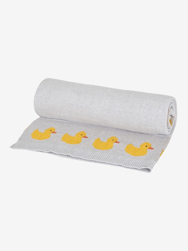 Szary w kaczki - JoJo Maman Bébé Duck Knitted Shawl - Image 1 of 4