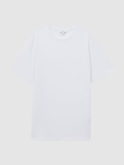 Reiss White Holt Jersey Crew Neck Short Sleeve T-Shirt - Image 2 of 5