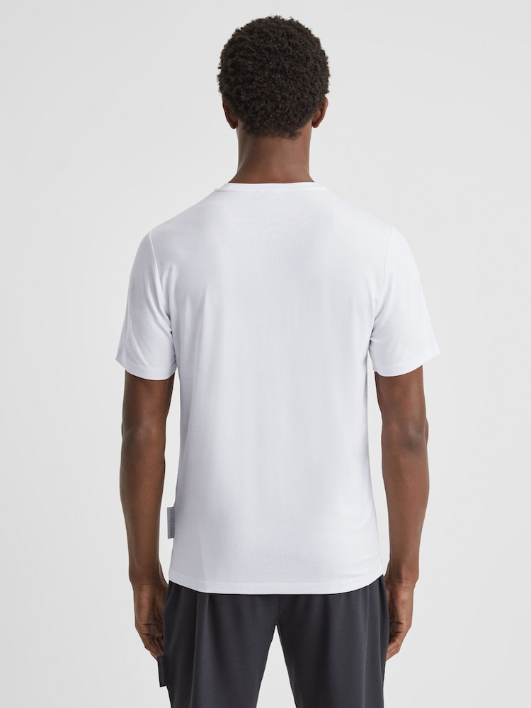Reiss White Holt Jersey Crew Neck Short Sleeve T-Shirt - Image 5 of 5