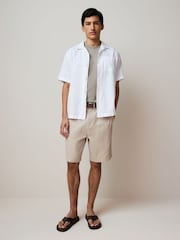 Stone Belted Chino Shorts - Image 2 of 8