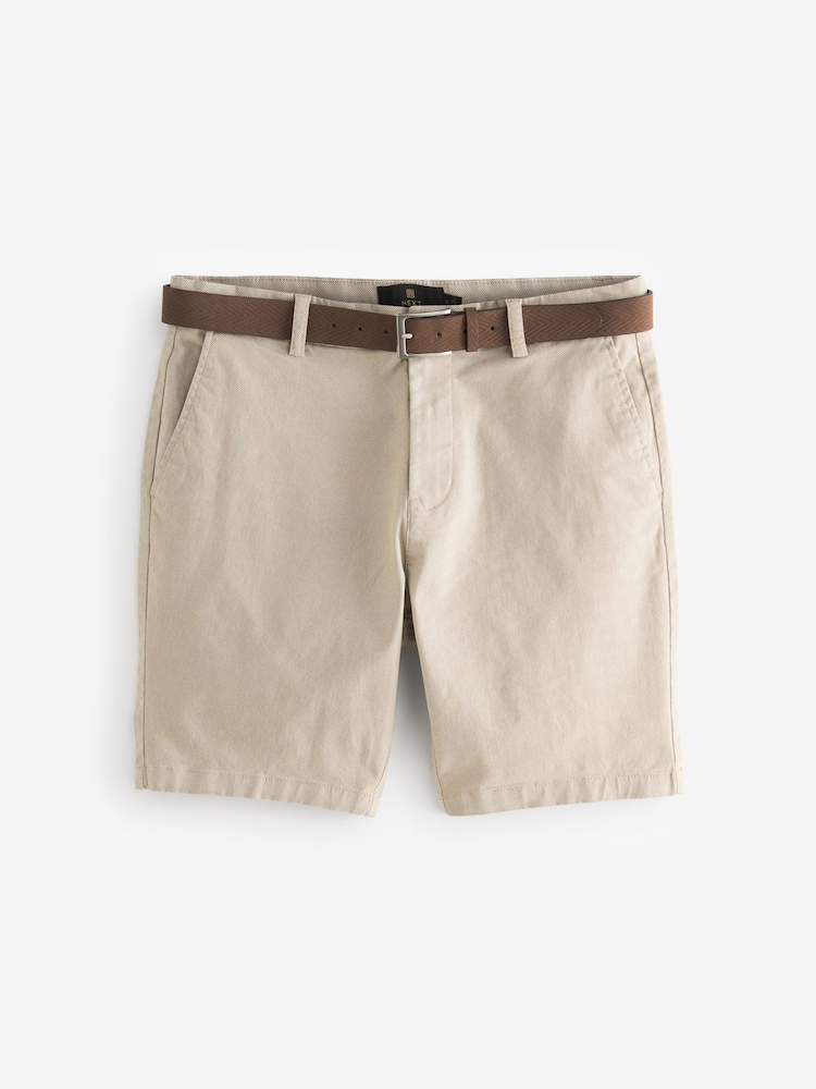 Stone Belted Chino Shorts Laura Ashley