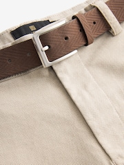 Stone Belted Chino Shorts - Image 8 of 8