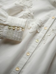 Another Sunday Long Sleeved Blouse With Lace Detail - Image 6 of 6