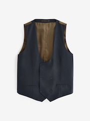 River Island Blue Big & Tall Twill Skinny Fit Waistcoat - Image 5 of 6