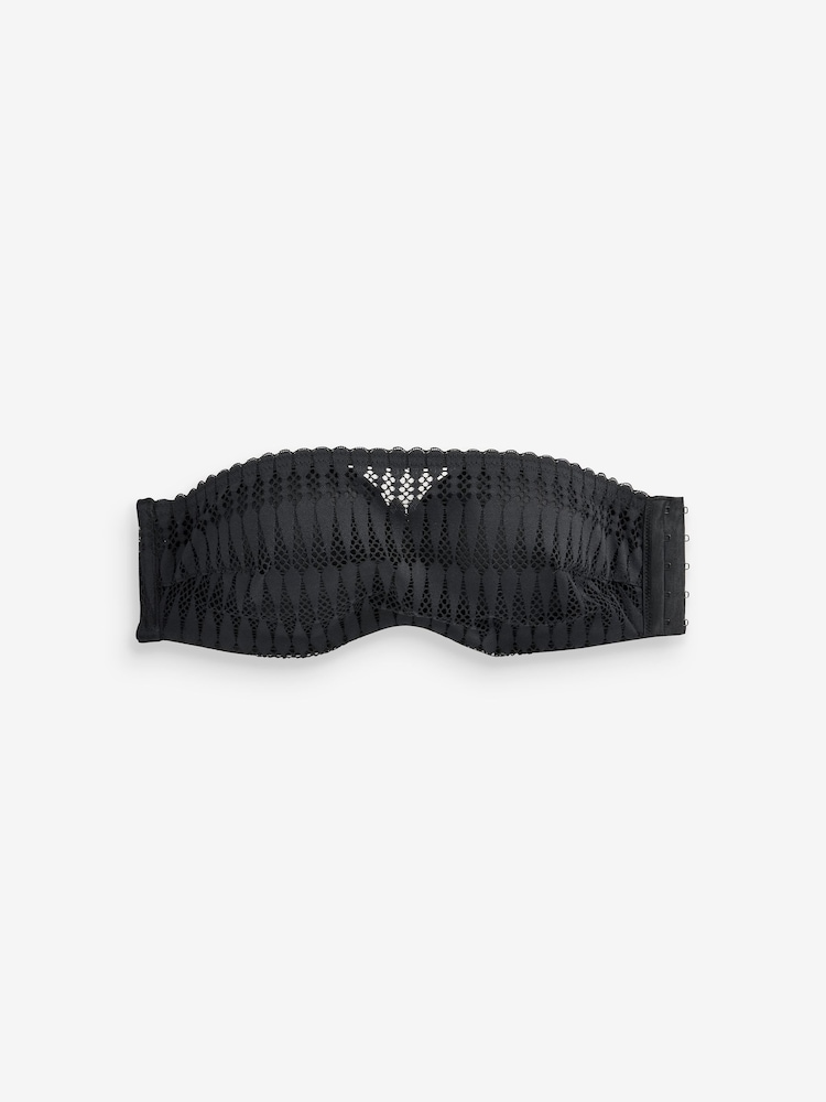 Black Triple Boost Lace Strapless Wired Bandeau Bra - Image 4 of 5