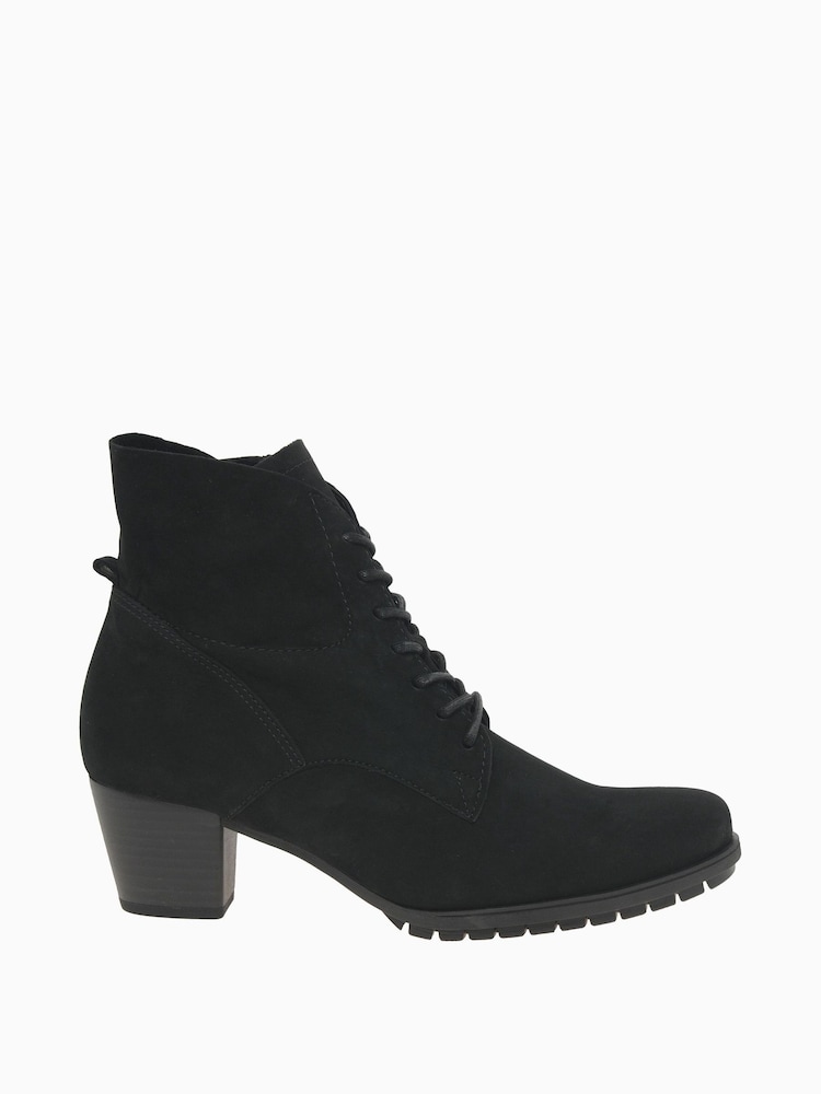 Gabor Optimum Soft Nubuck Black Ankle Boots - Image 1 of 5