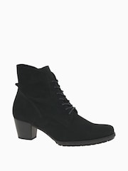 Gabor Optimum Soft Nubuck Black Ankle Boots - Image 2 of 5