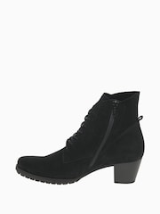 Gabor Optimum Soft Nubuck Black Ankle Boots - Image 3 of 5