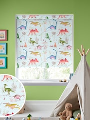 Voyage Dusk Blue Blackout Dinos Made To Measure Roller Blind - Image 1 of 6