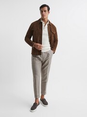Reiss Milk Holmes Buttoned Ribbed Polo Top - Image 3 of 5