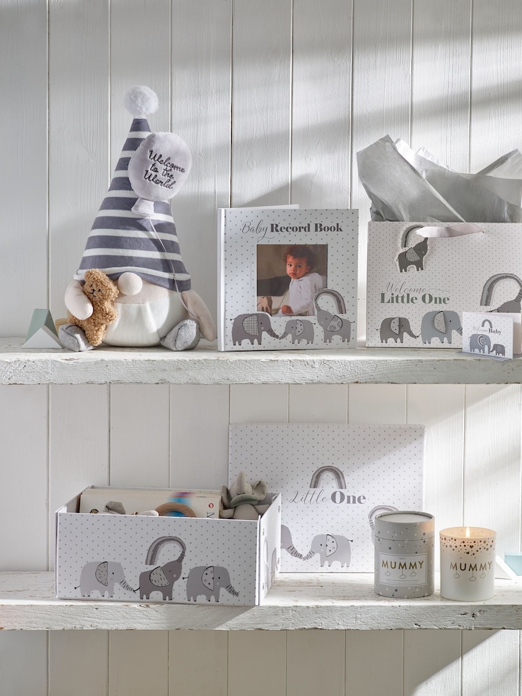 Grey Welcome to the World New Baby Gonk Ornament - Image 2 of 3 Grey Welcome to the World New Baby Gonk Ornament - Image 2 of 3