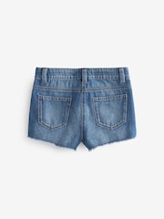 Blue Denim 2 Pack Regular Length 100% Cotton Frayed Edge Shorts (3-16yrs) - Image 3 of 4