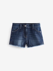 Blue Denim 2 Pack Regular Length 100% Cotton Frayed Edge Shorts (3-16yrs) - Image 4 of 4