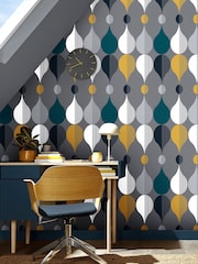 Graham & Brown Grey Coronation 10M Wallpaper - Image 1 of 3