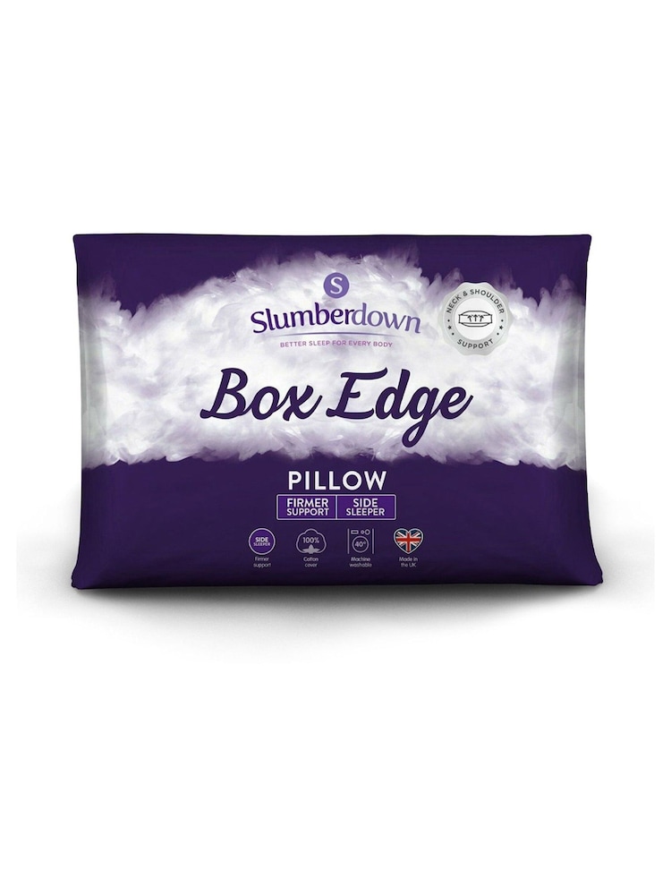 Slumberdown Box Edge 100% Cotton White Pillow - Image 2 of 5