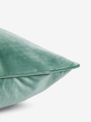 Teal Blue 59 x 59cm Matte Velvet Cushion - Image 3 of 6