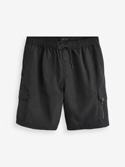 Black Cargo Swim Shorts - Image 5 of 5