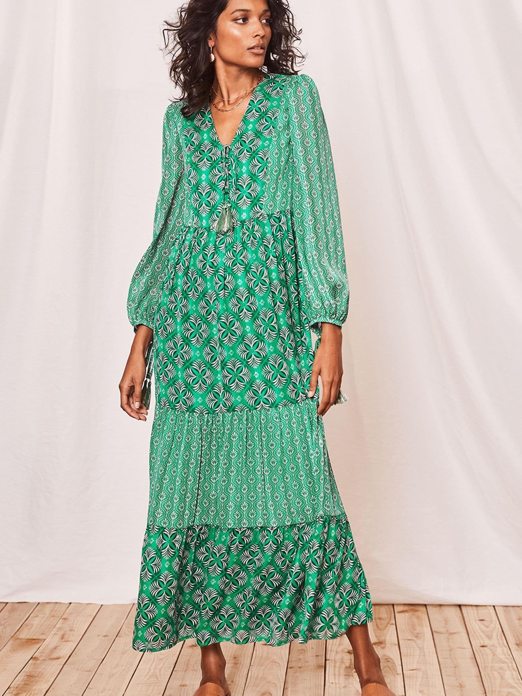 mint velvet boho maxi dress Mint Velvet Green Boho Dress Buy Mint Velvet Green Esme Print Tassel Maxi  Dress From Next