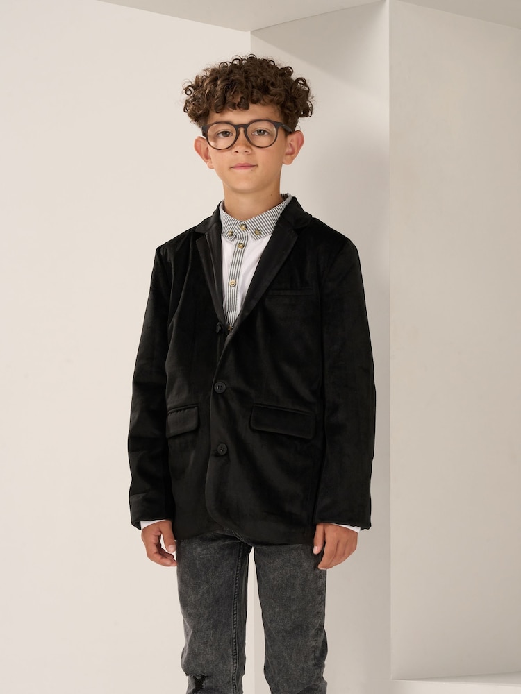 Angel & Rocket Black Velvet Georgie Blazer - Image 1 of 6