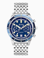Accurist Mens Silver Tone Dive Stainless Steel Bracelet Chronograph Watch - Image 1 of 6